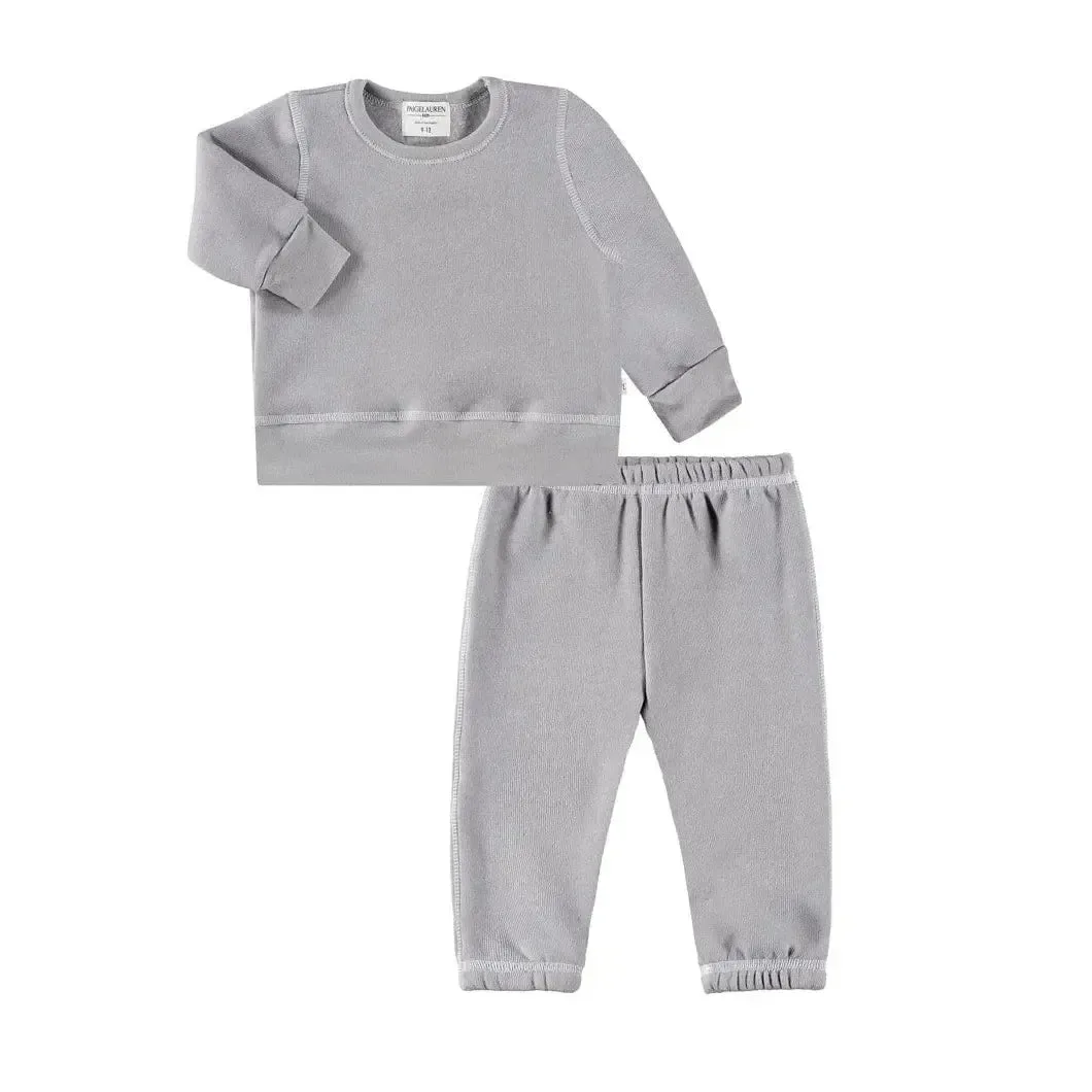 Paige Lauren - Fleece Sweatshirt & Joggersæt - Grå