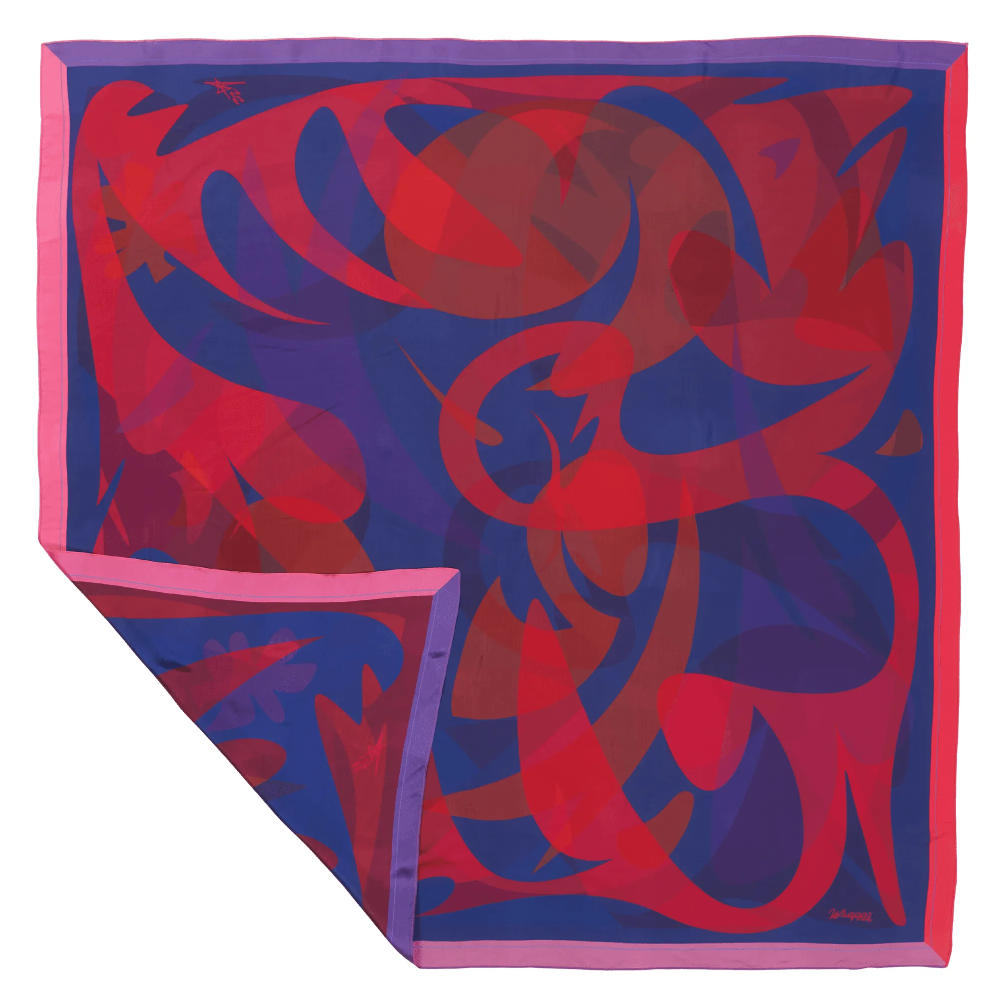Patient Heart | Incarto regalo Furoshiki in seta di gelso da 50" di Essery Waller