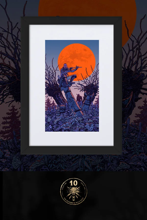THE WITCHER 3: WILD HUNT 10TH ANNIVERSARY MASTER MIRROR FRAMED PRINT