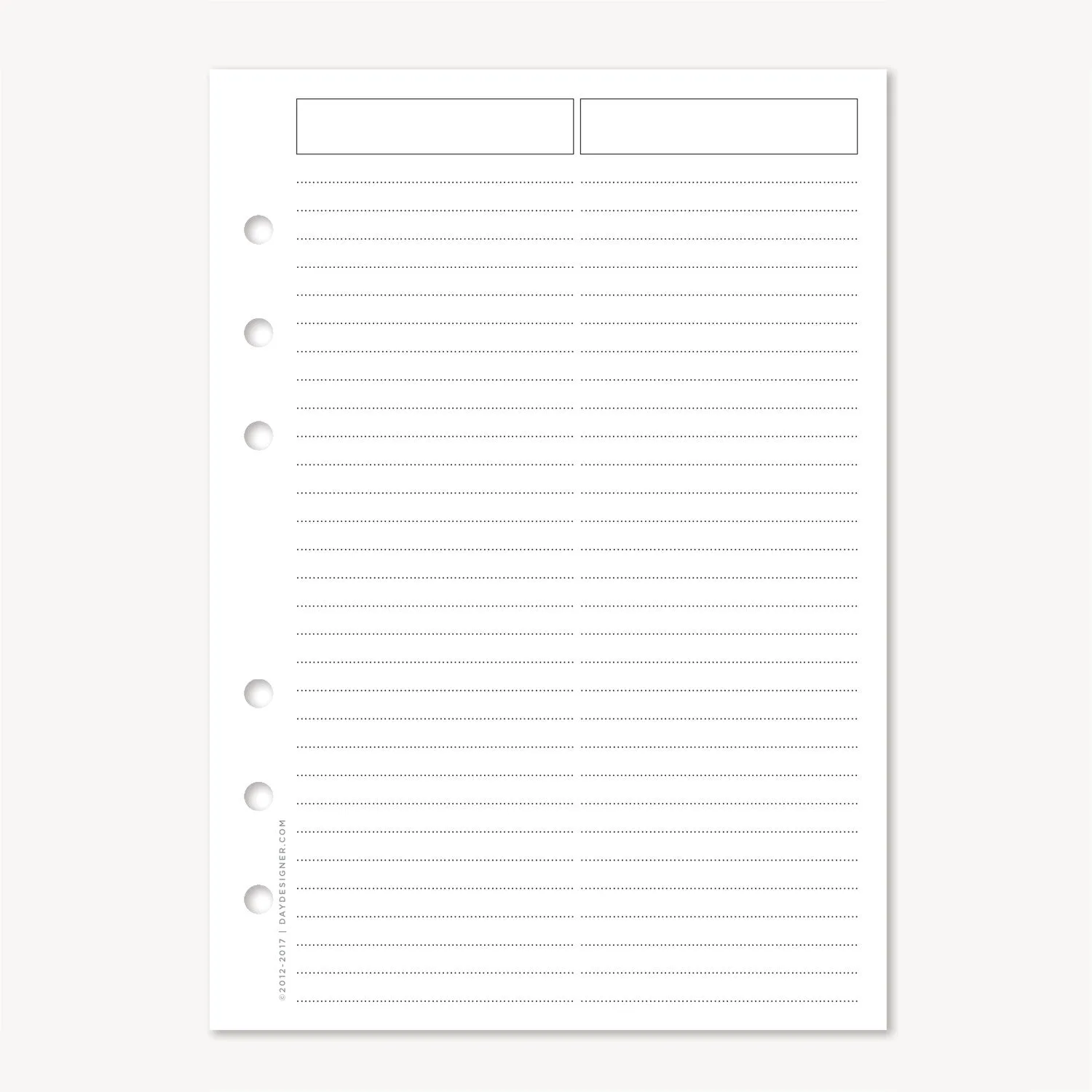 A5 Planner Inserts: Lined Planner Note Pages