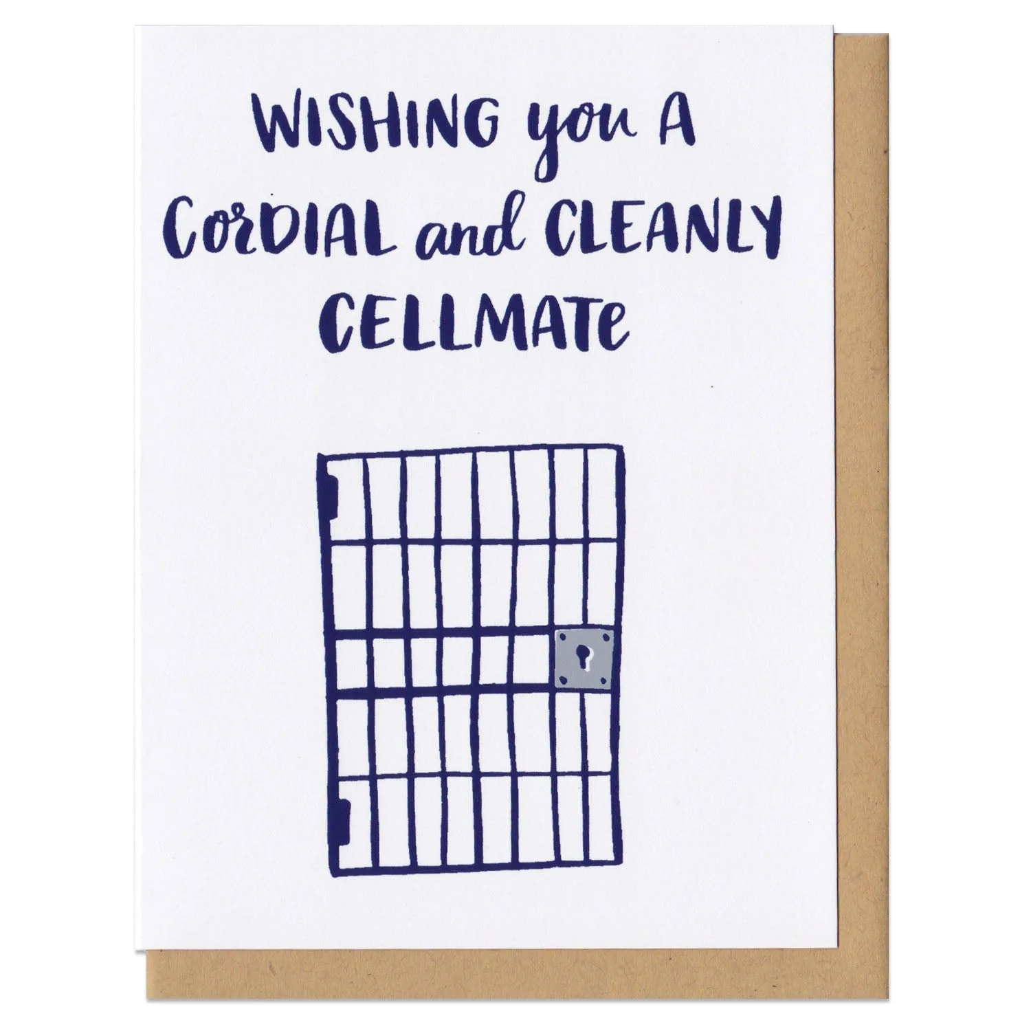 Tarjeta de Felicitación de Deseo Cordial y Limpio para Compañero de Celda