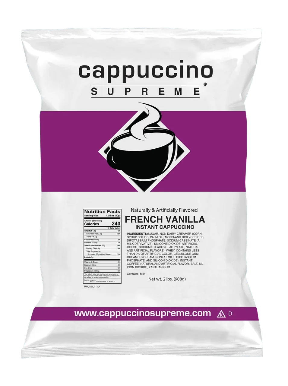 French Vanilla Instant Cappuccino Mix 2 Lb. Bag