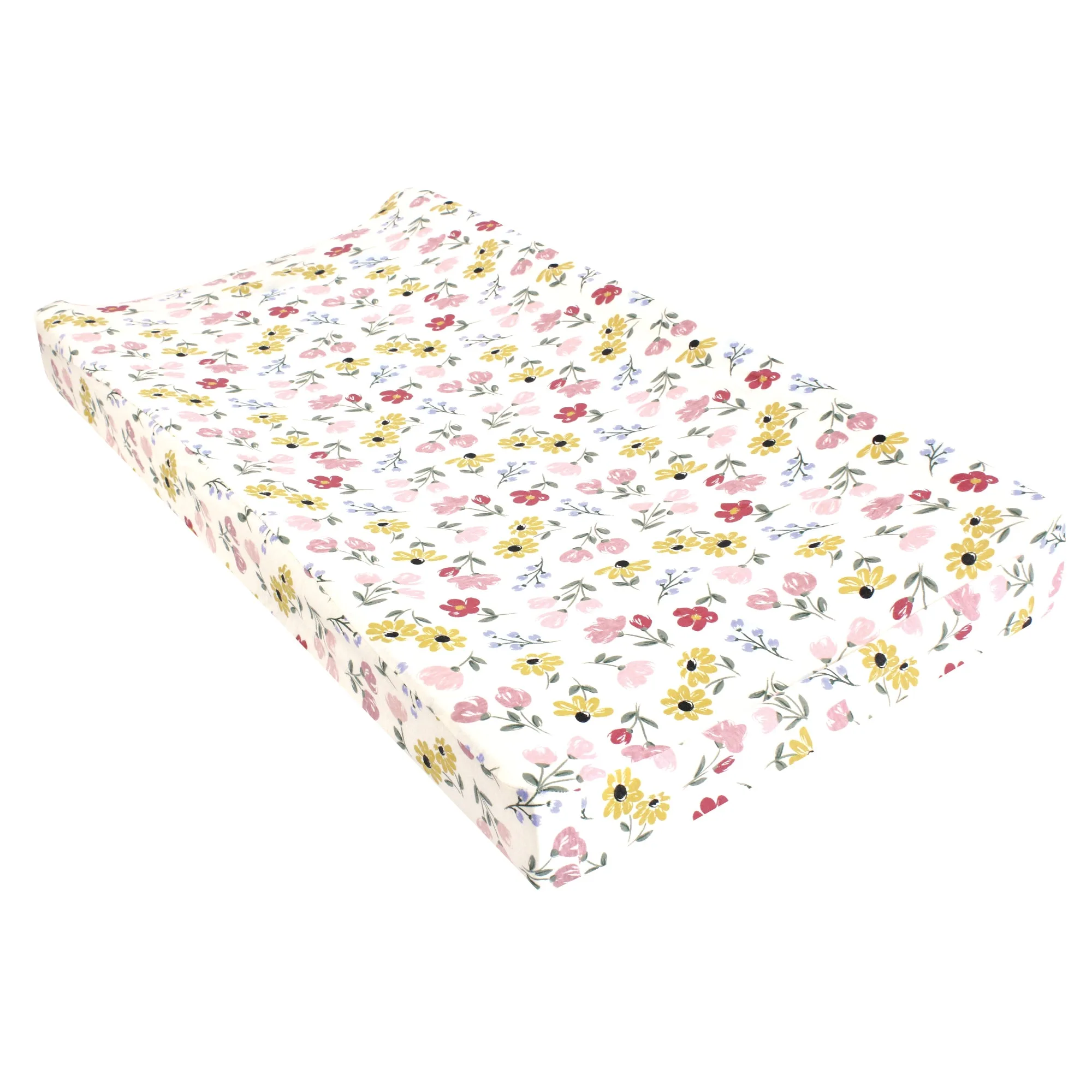 Hudson Baby Changing Pad Cover, Soft Painted Floral