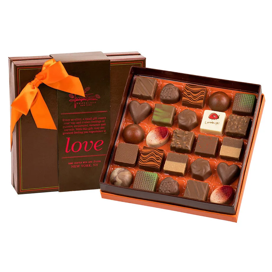 Milk Chocolate Bonbons with Brown Love Sleeve