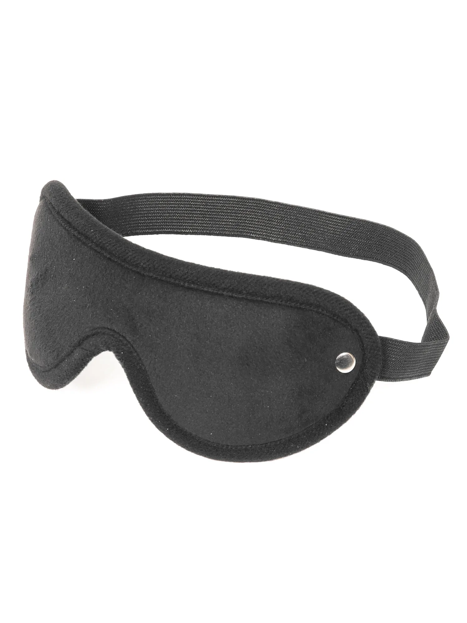 Black Velvet Blindfold With Elastic Strap - One Size