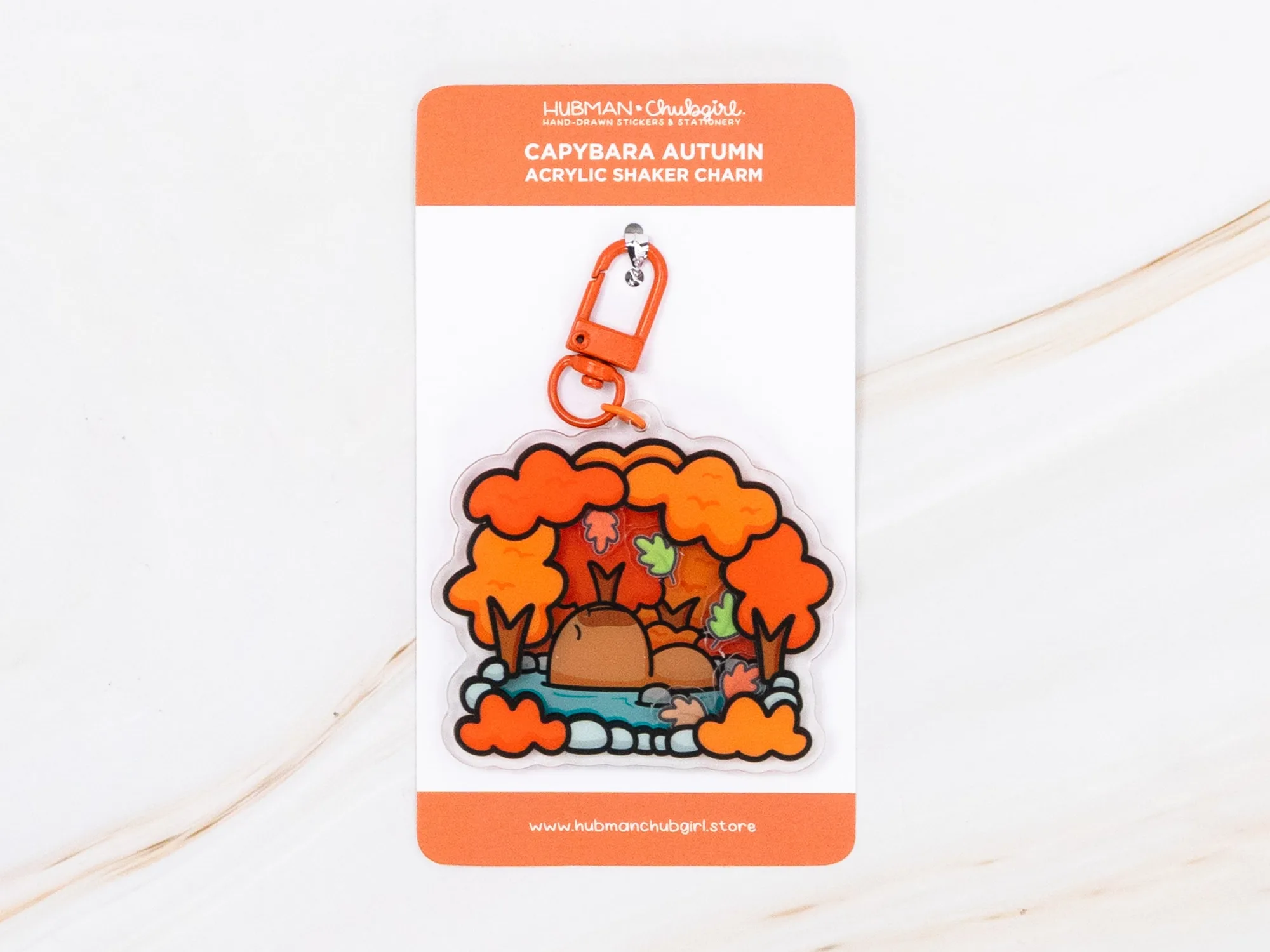 Autumn Capybaras Shaker Charm