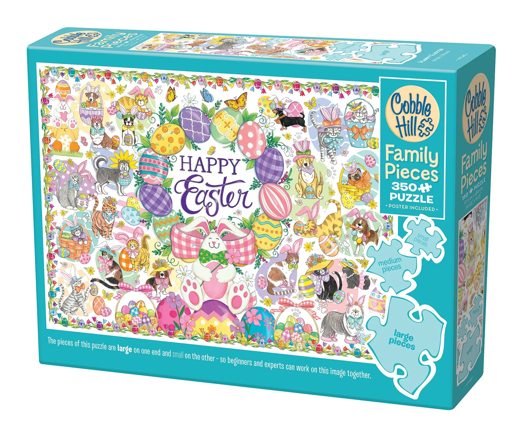 Joyeuses Pâques Puzzle 350 pièces : Guide familial amusant