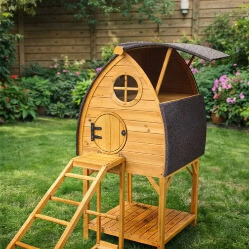 The Raised Dome Chicken Coop with Nest Box