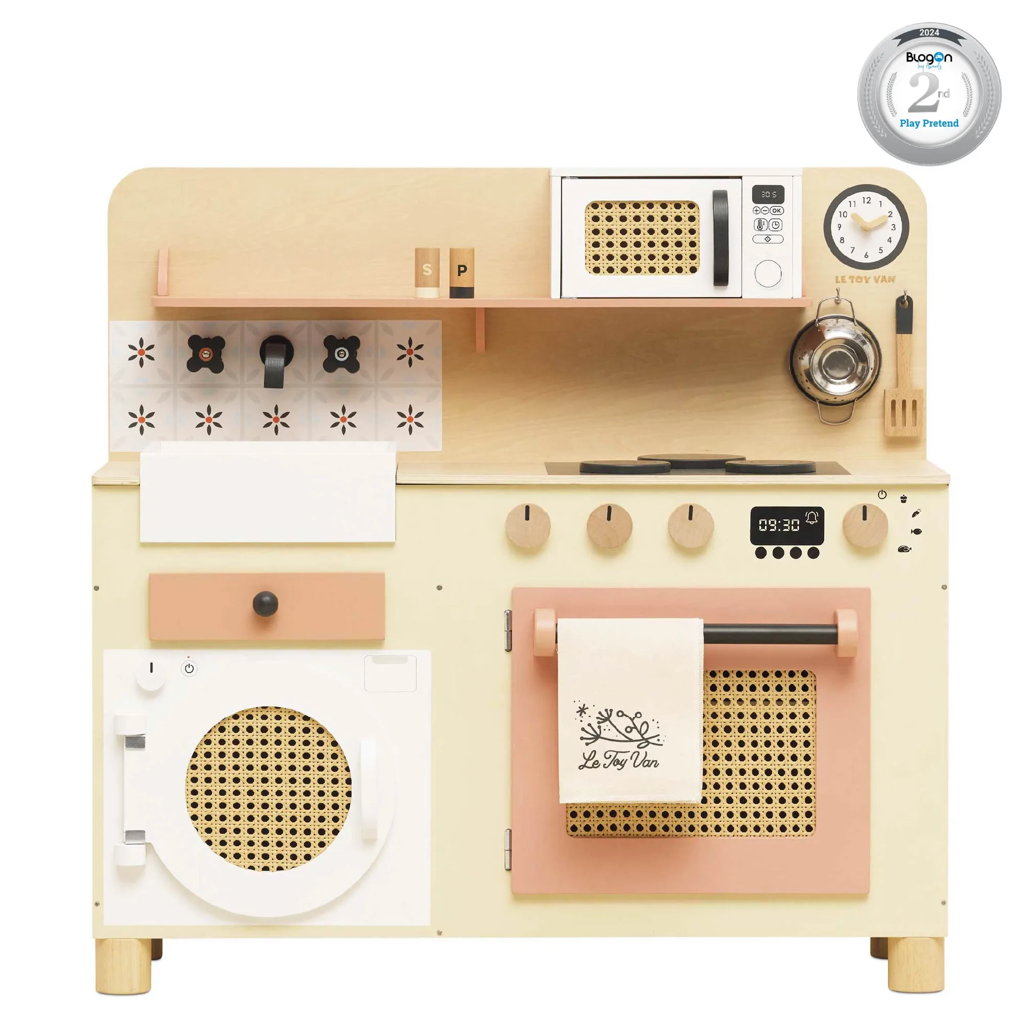 Rattan Family Size Wooden Play Kitchen