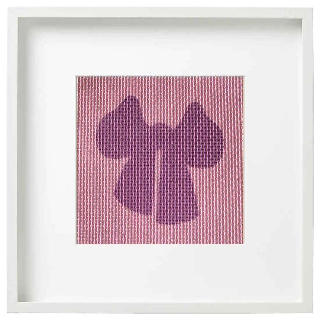 Stash Buster | Pretty Pink Bow Needlepoint CANVAS ONLY