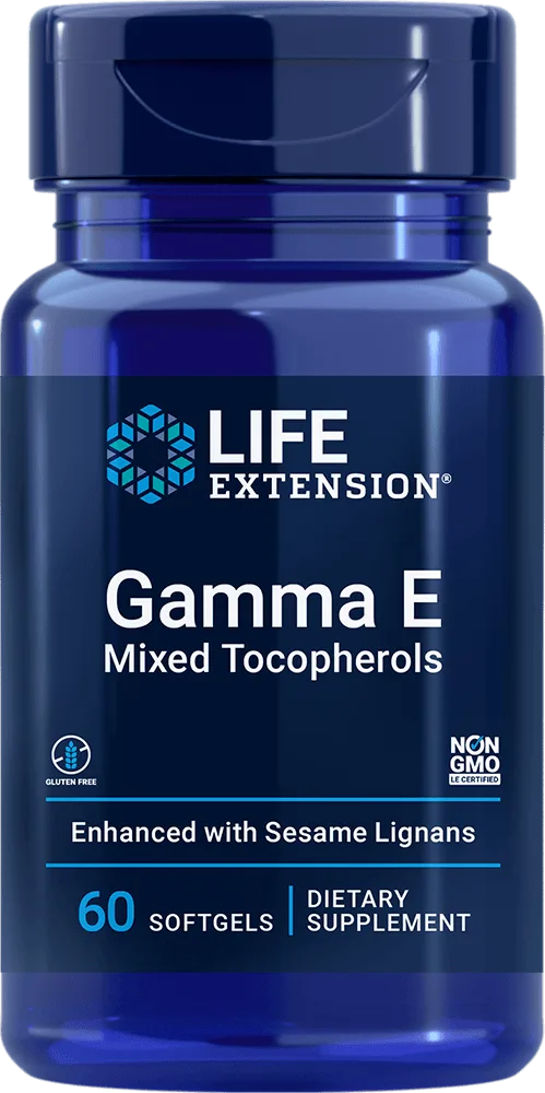 Gamma E Mixed Tocopherols, 60 softgels