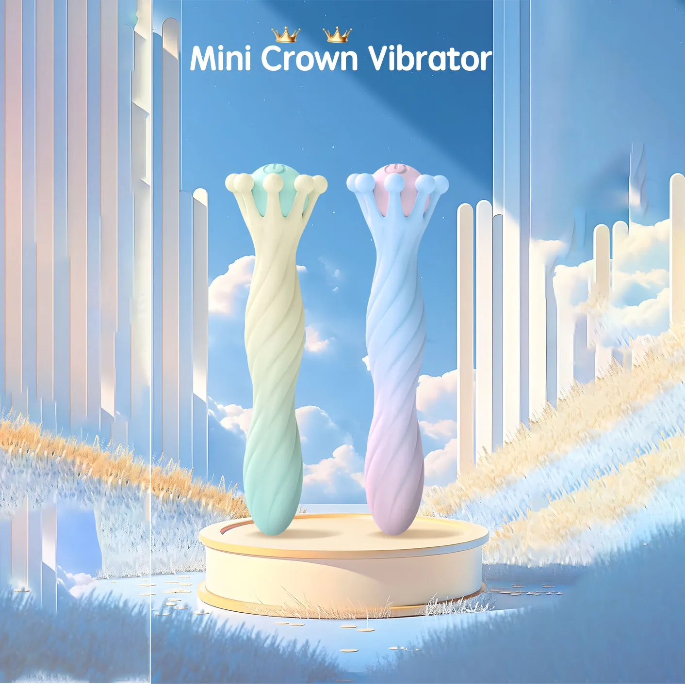Mini Crown Vibrator — 10-Mode Clitoral & Body Massager