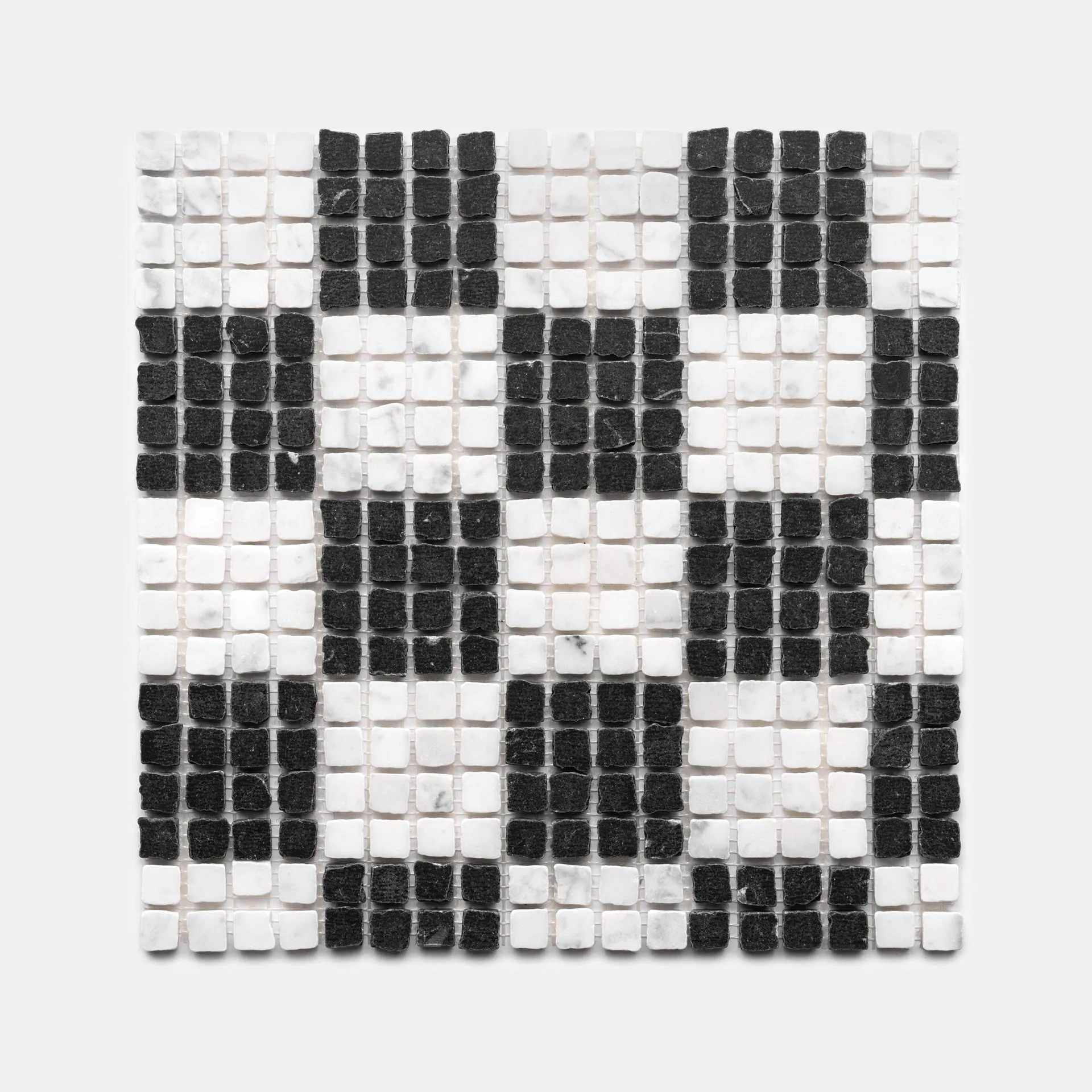 Check in Carrara + Nero Marquina