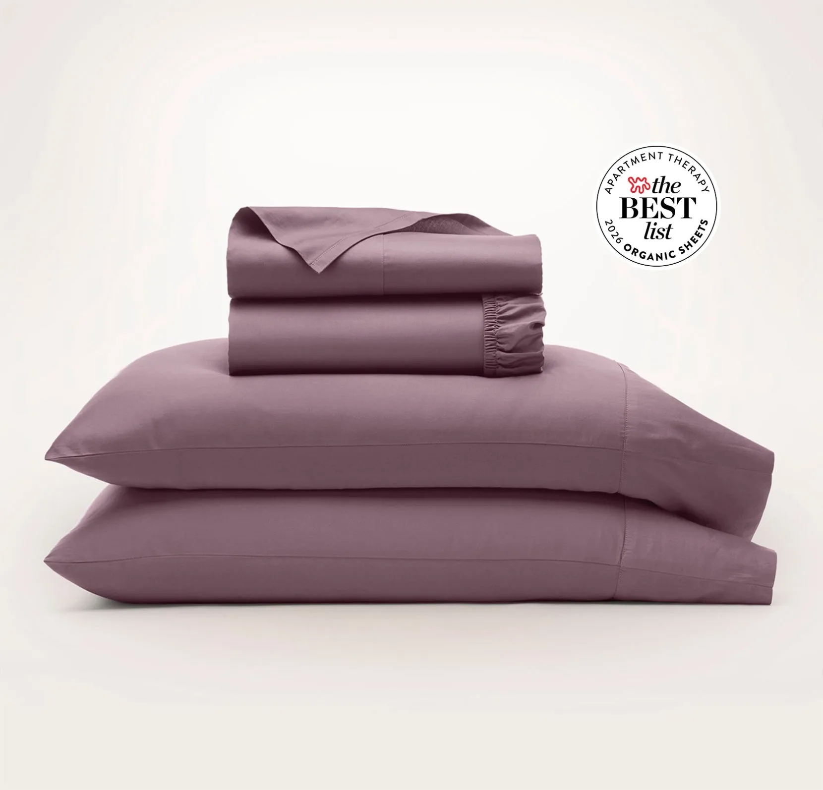 Cooling Percale Sheet Set - Plum