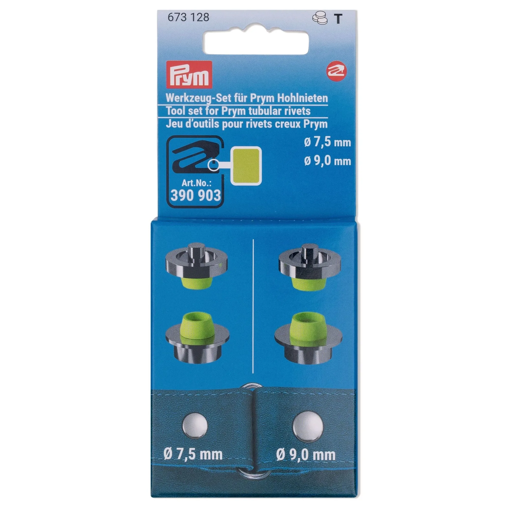 Set di utensili VARIO per rivetti tubolari 7,5-9 mm