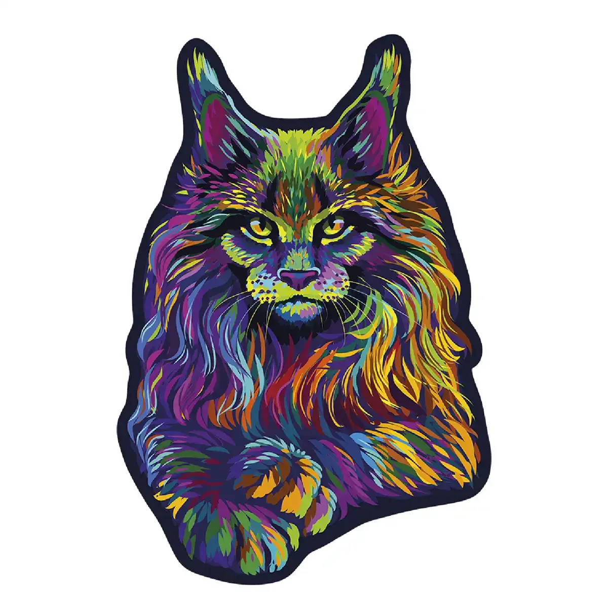 Rainbow Wild Cat 140 Wooden Puzzle