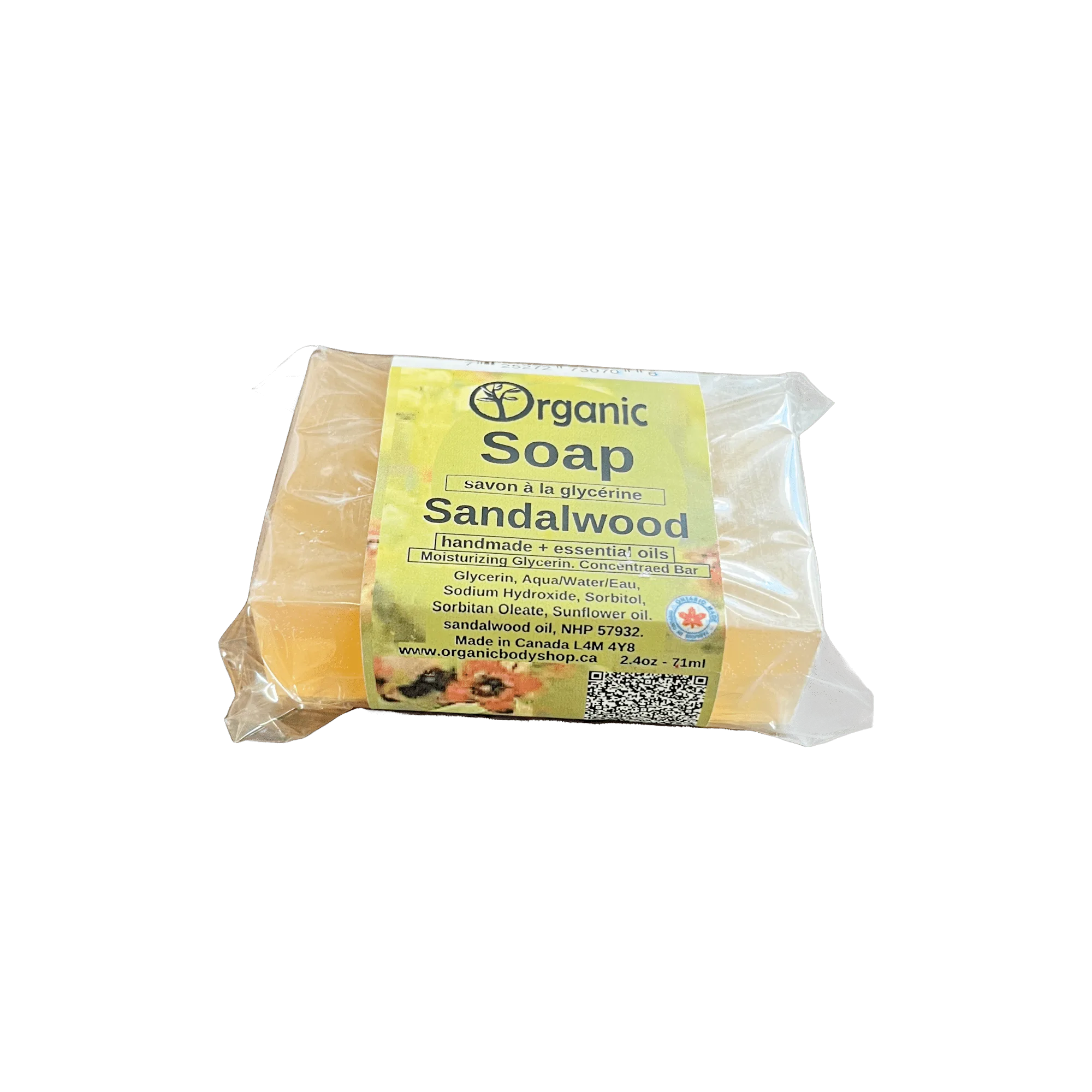 Sandalwood glycerin soap bar 4oz