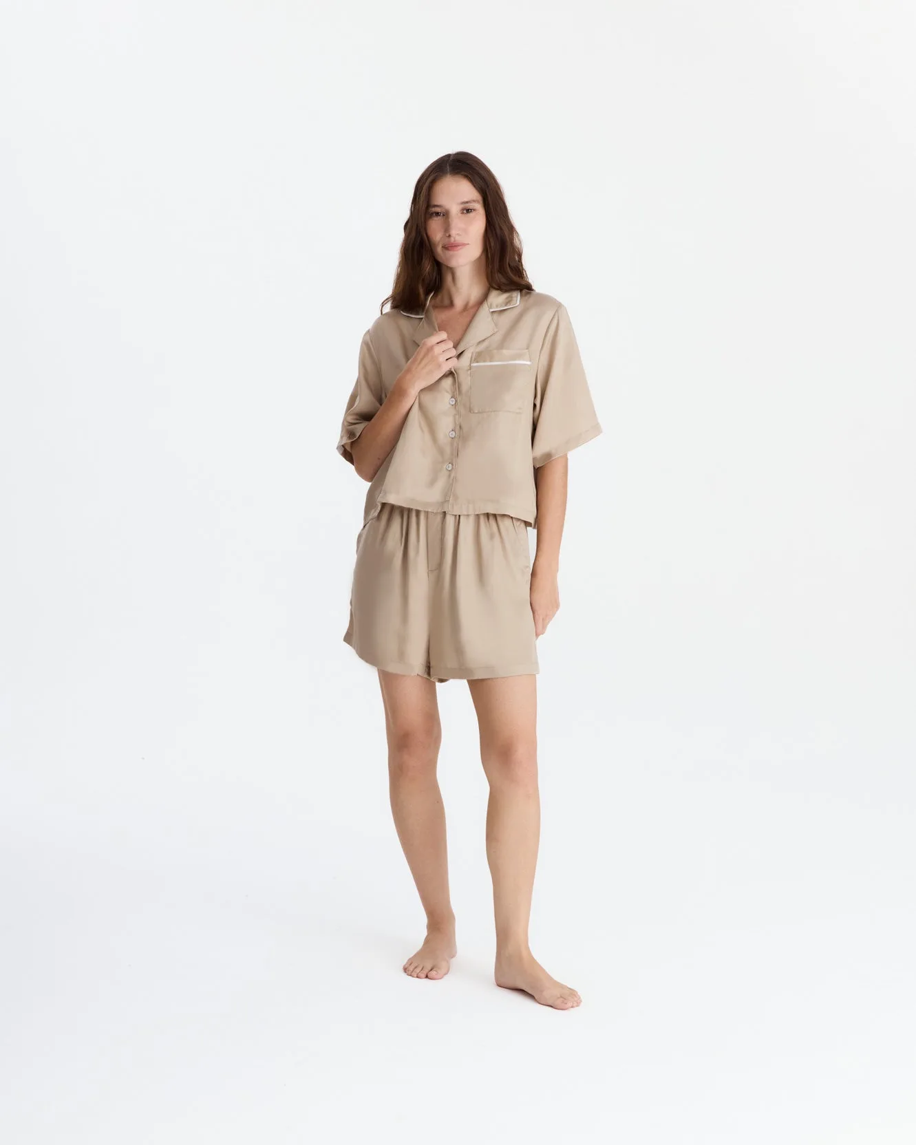 Silky Lyocell Short Pajama Set
