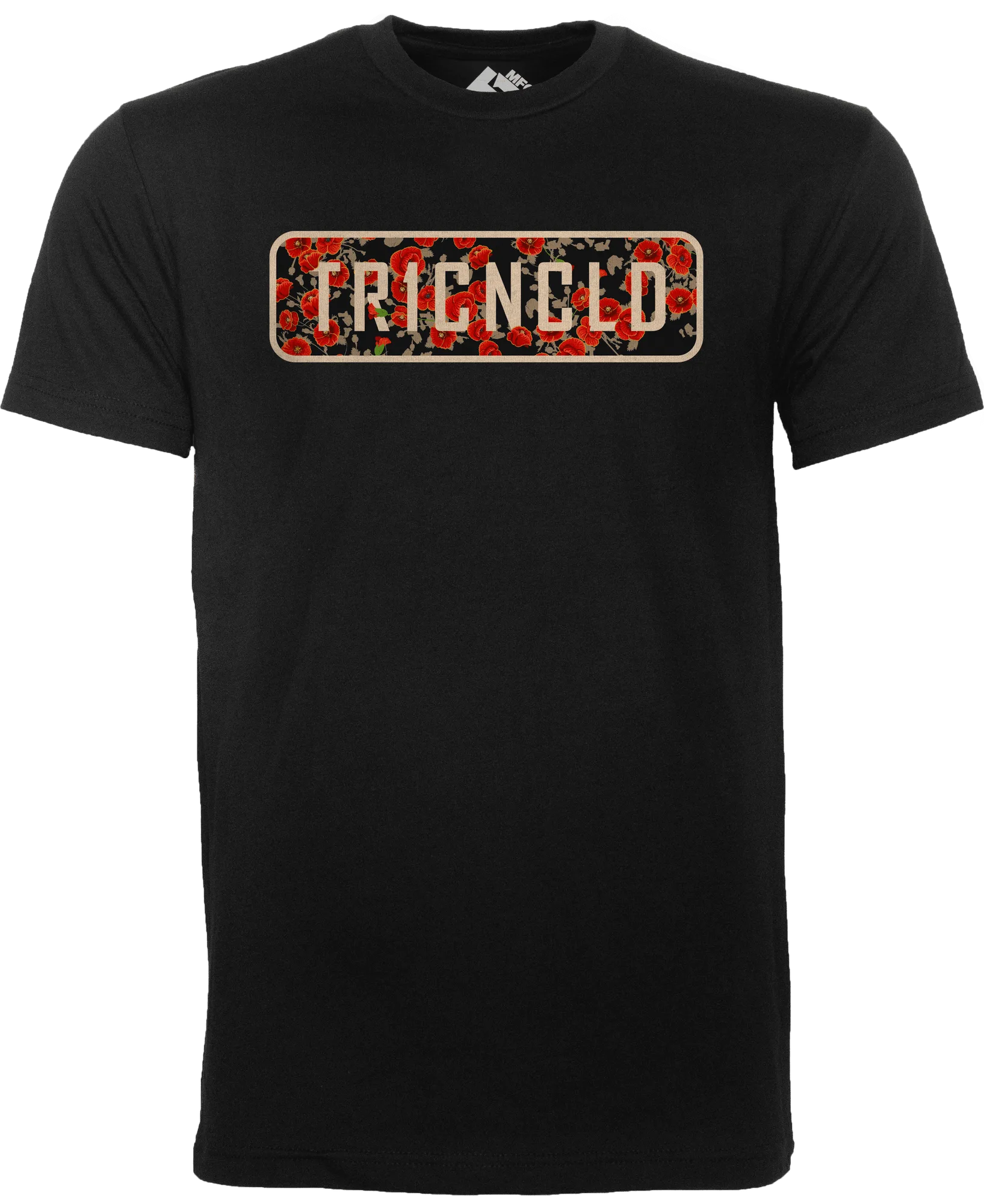 T1C Poppies T-shirt: maat en ontwerp