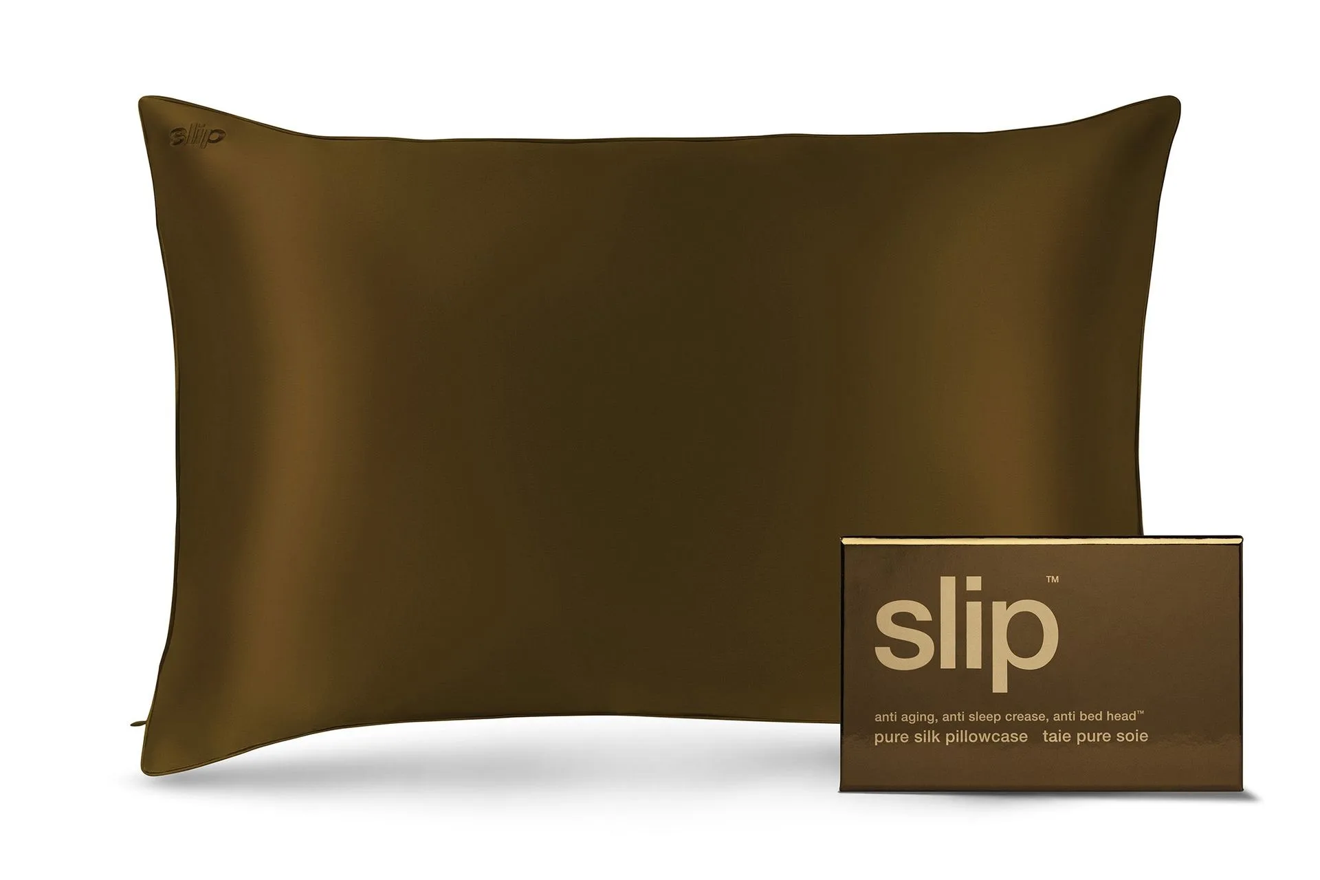 Dark Brown Queen Zippered Pillowcase