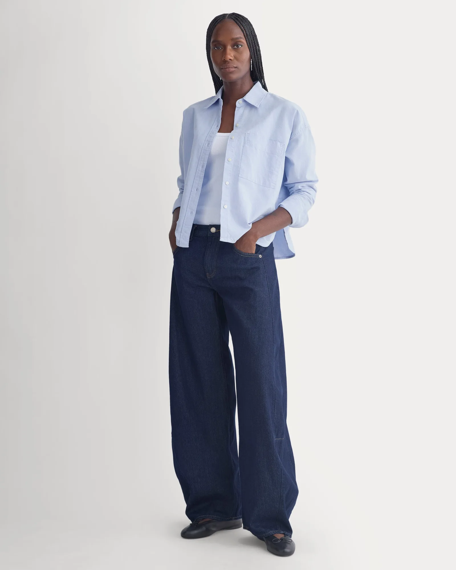 Baggy Barrel-Leg Jean | Dark Indigo