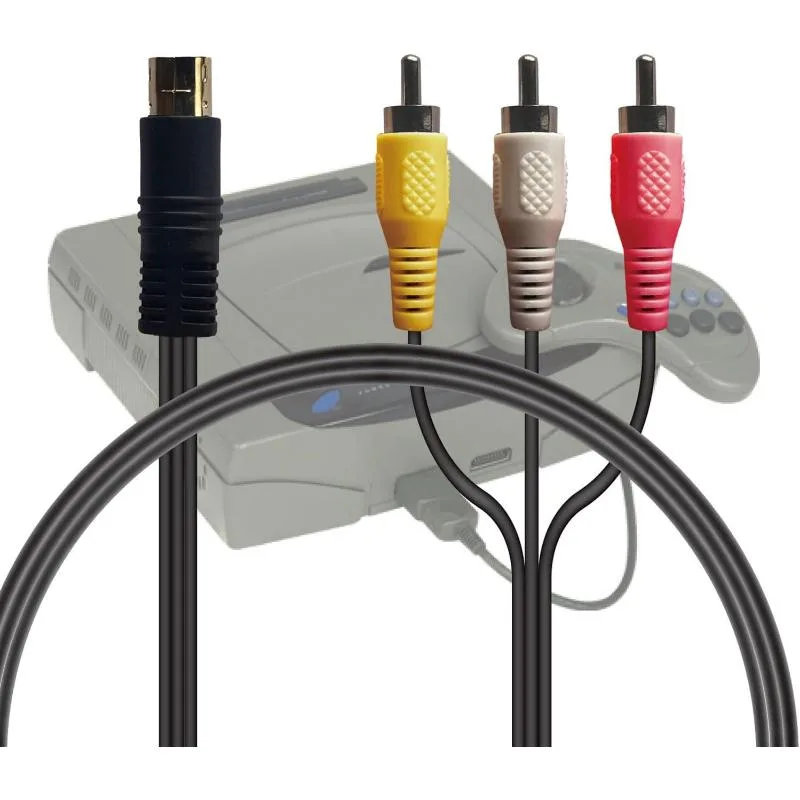 Connect Sega Saturn AV Cable to Modern TVs
