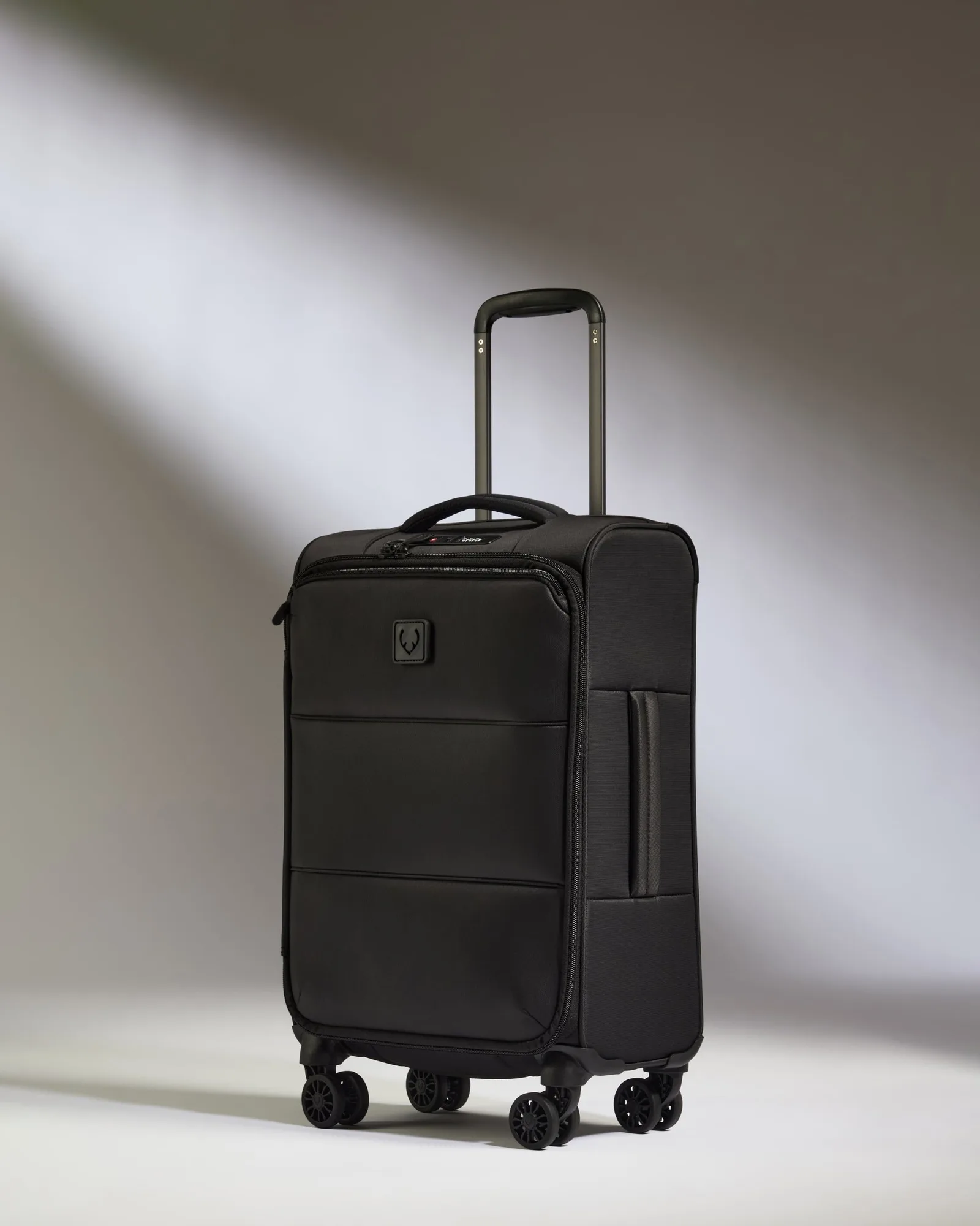 Lightest Expandable Carry-on Luggage in Black - Soft Stripe 2.0
