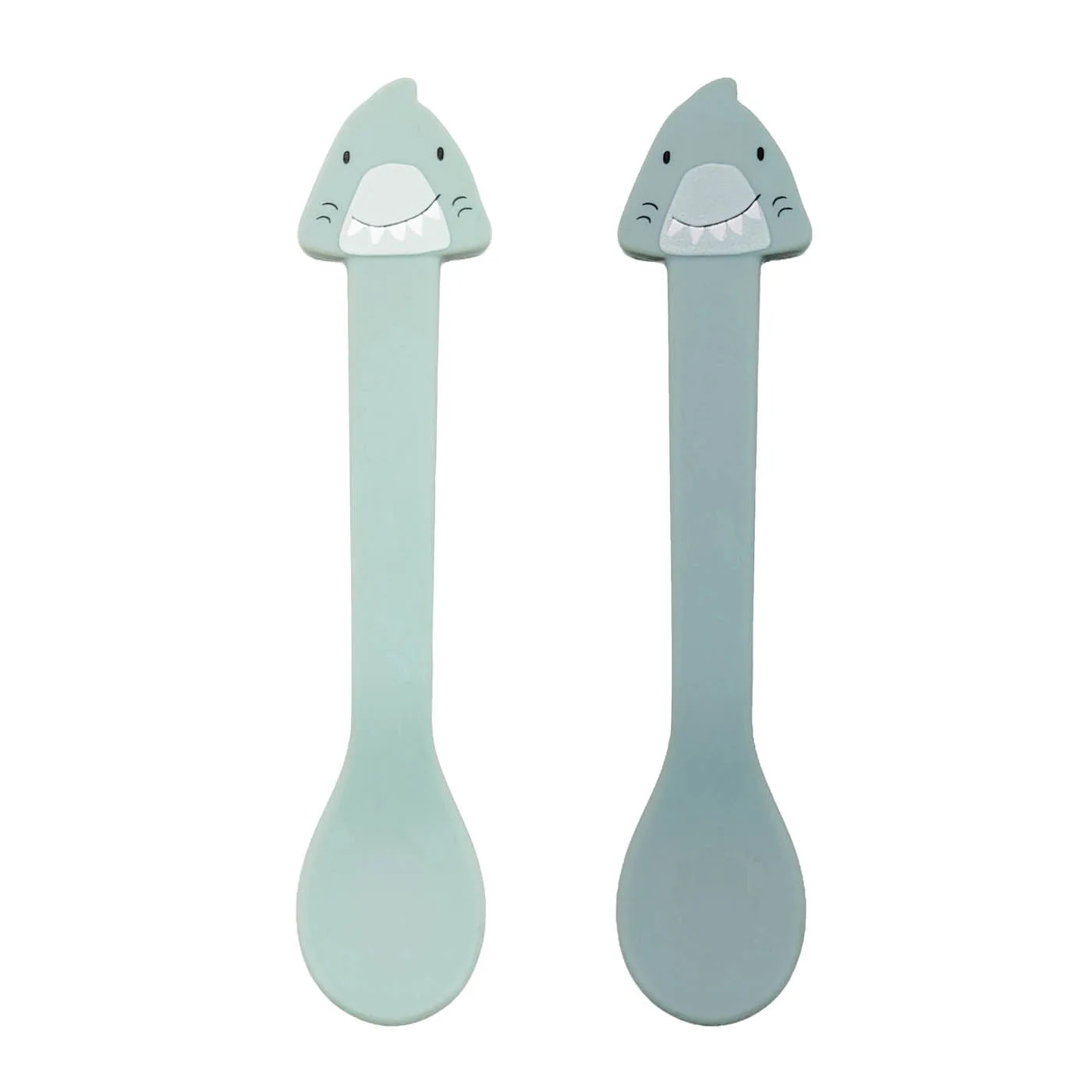 Embalagem de 2 colheres de silicone vs colheres de bebé normais