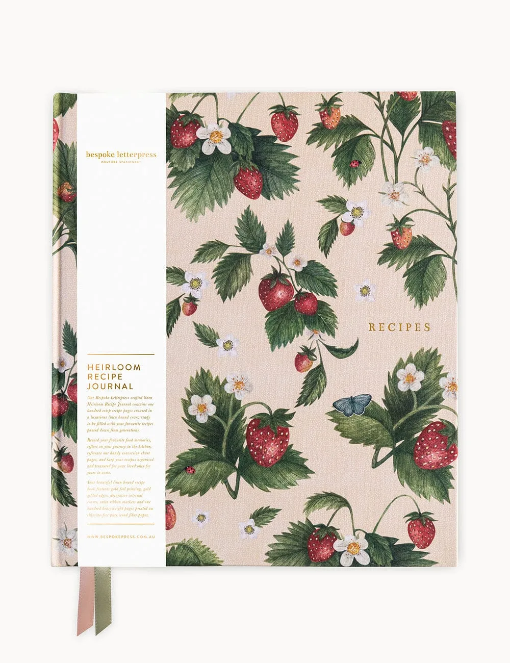 Heirloom Recipe Book Journal - Strawberries
