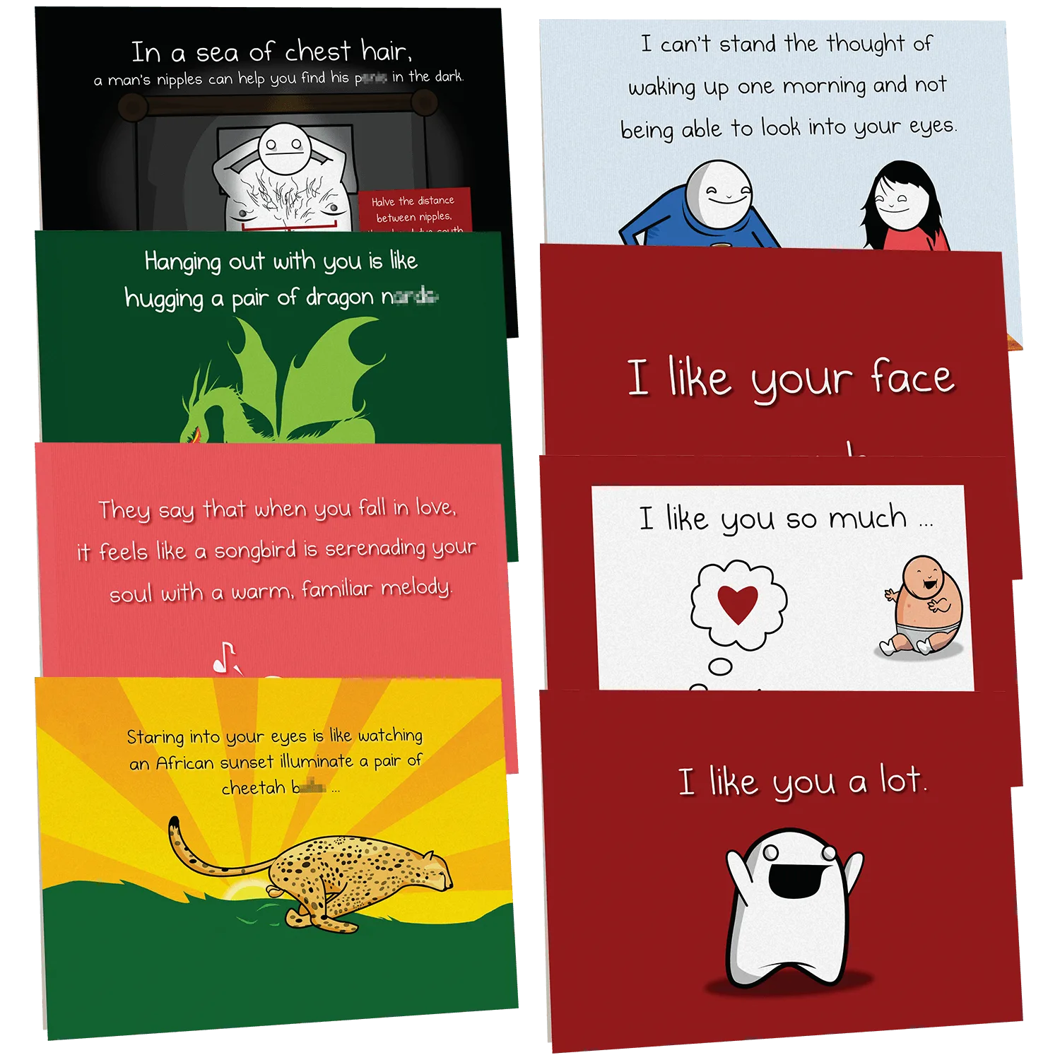 NSFW Love & Friendship Cards Vol. A - 8 pack