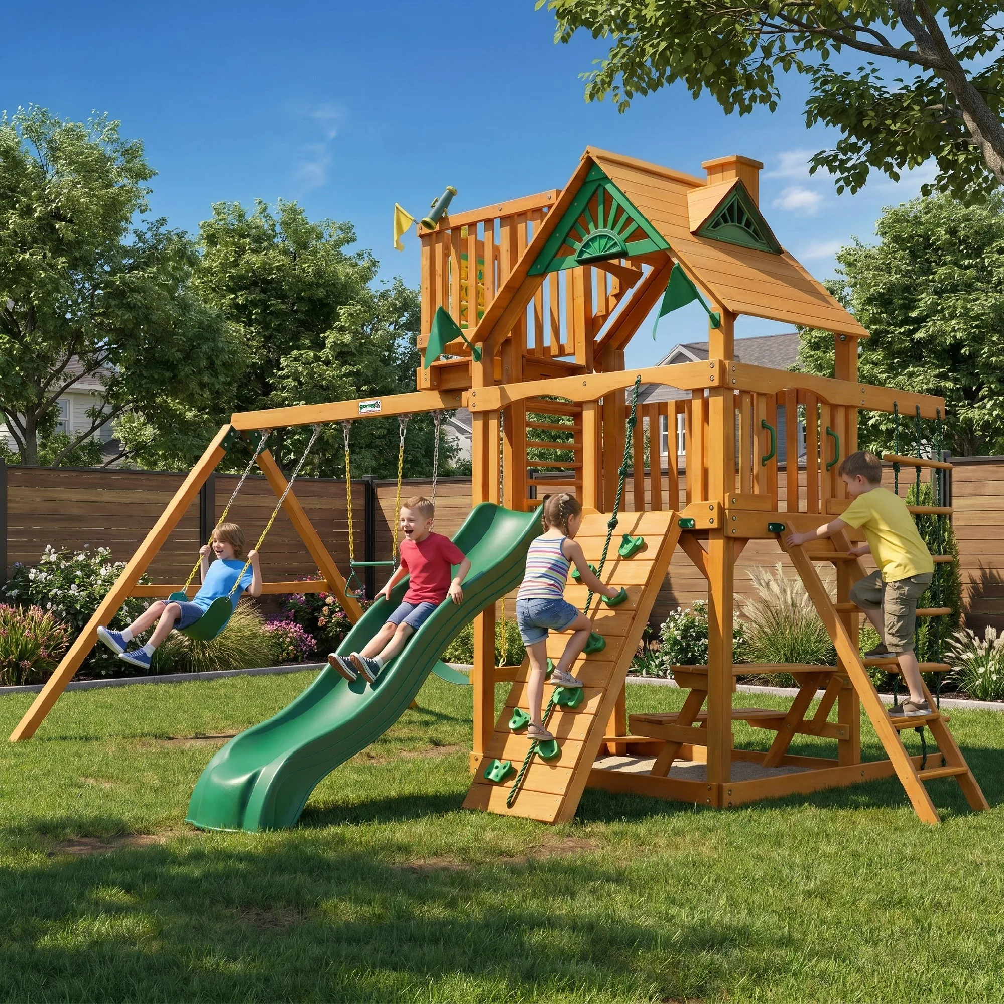 Chateau Swing Set