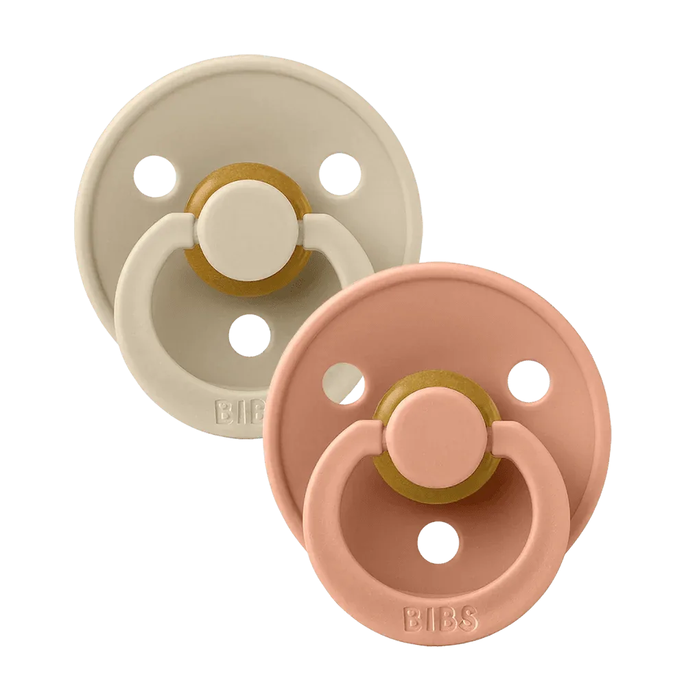 Colour Pacifiers 2 Pack - Vanilla/Peach