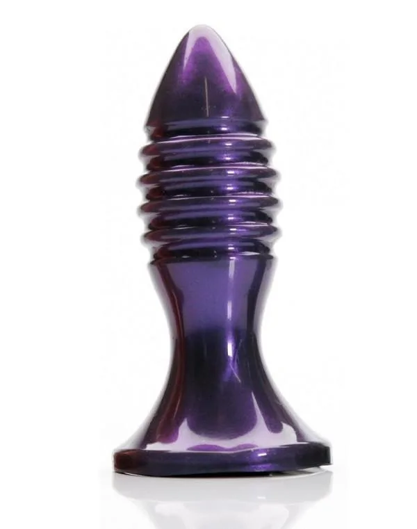 Tantus Zing Ribbed Anal Plug Midnight Purple (without vibrating bullet)