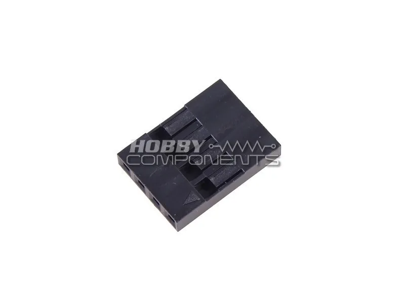 Confezione da dieci (10) alloggiamenti per cavi Dupont 4P passo 2,54 mm
