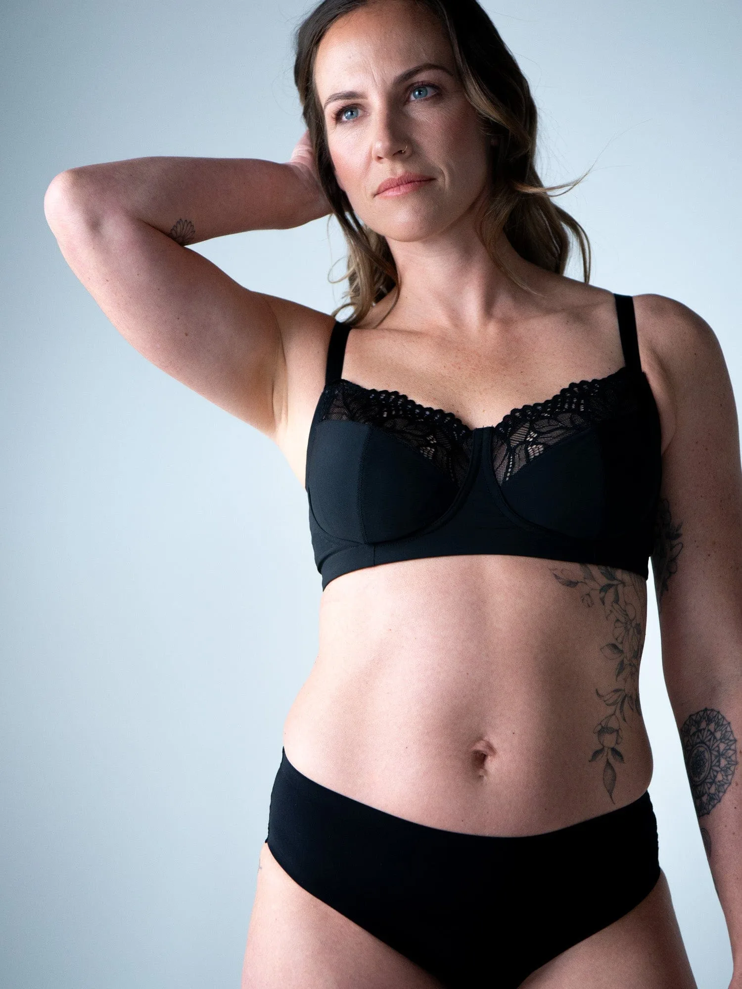 Soutien-gorge luxe sans armature bonnet entier - Noir