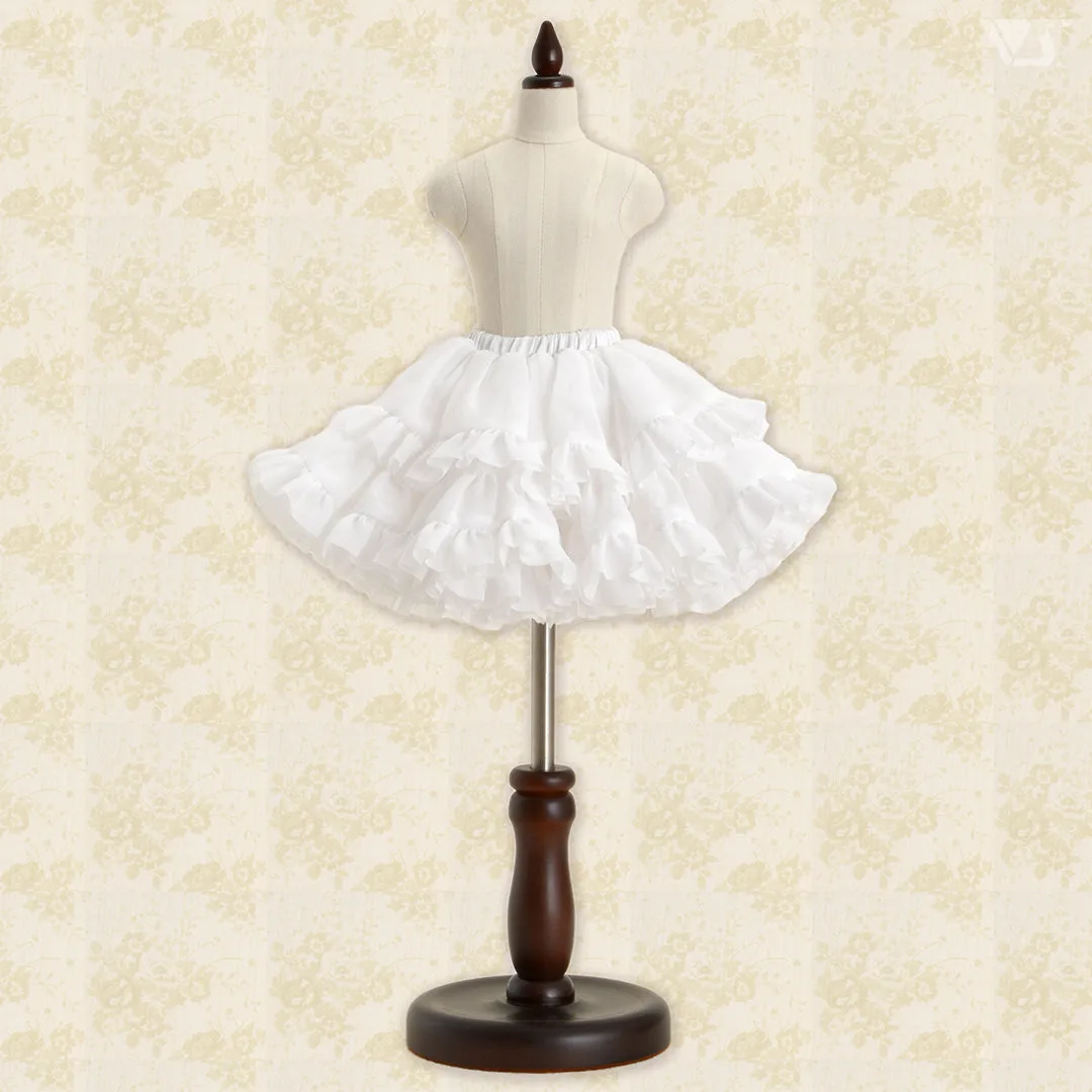 Pompon Skirt / Mini (White)