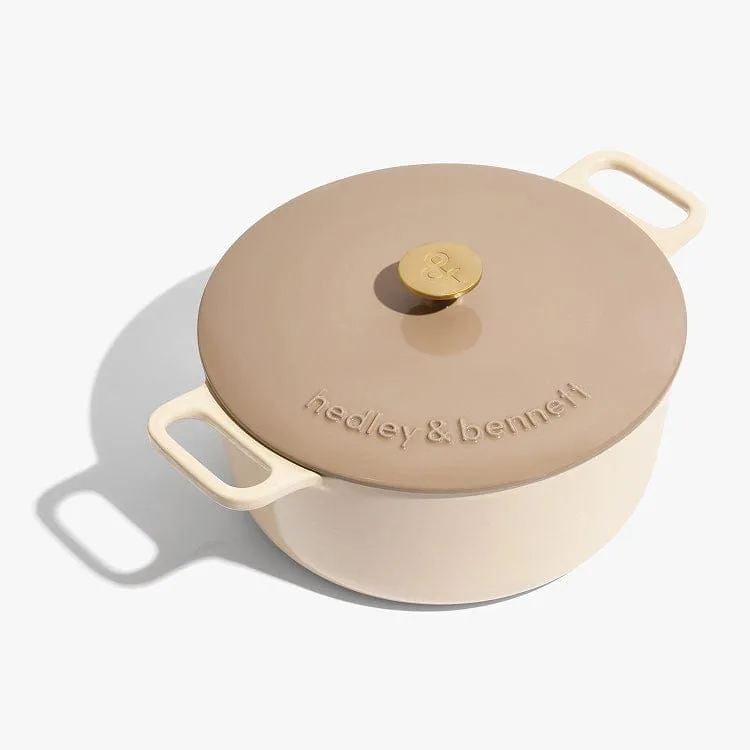 Enameled Cast Iron Dutch Oven + Lid - Enoki White 6.5qt