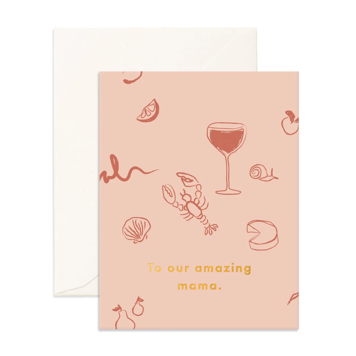 Amazing Mama Long Lunch Greeting Card