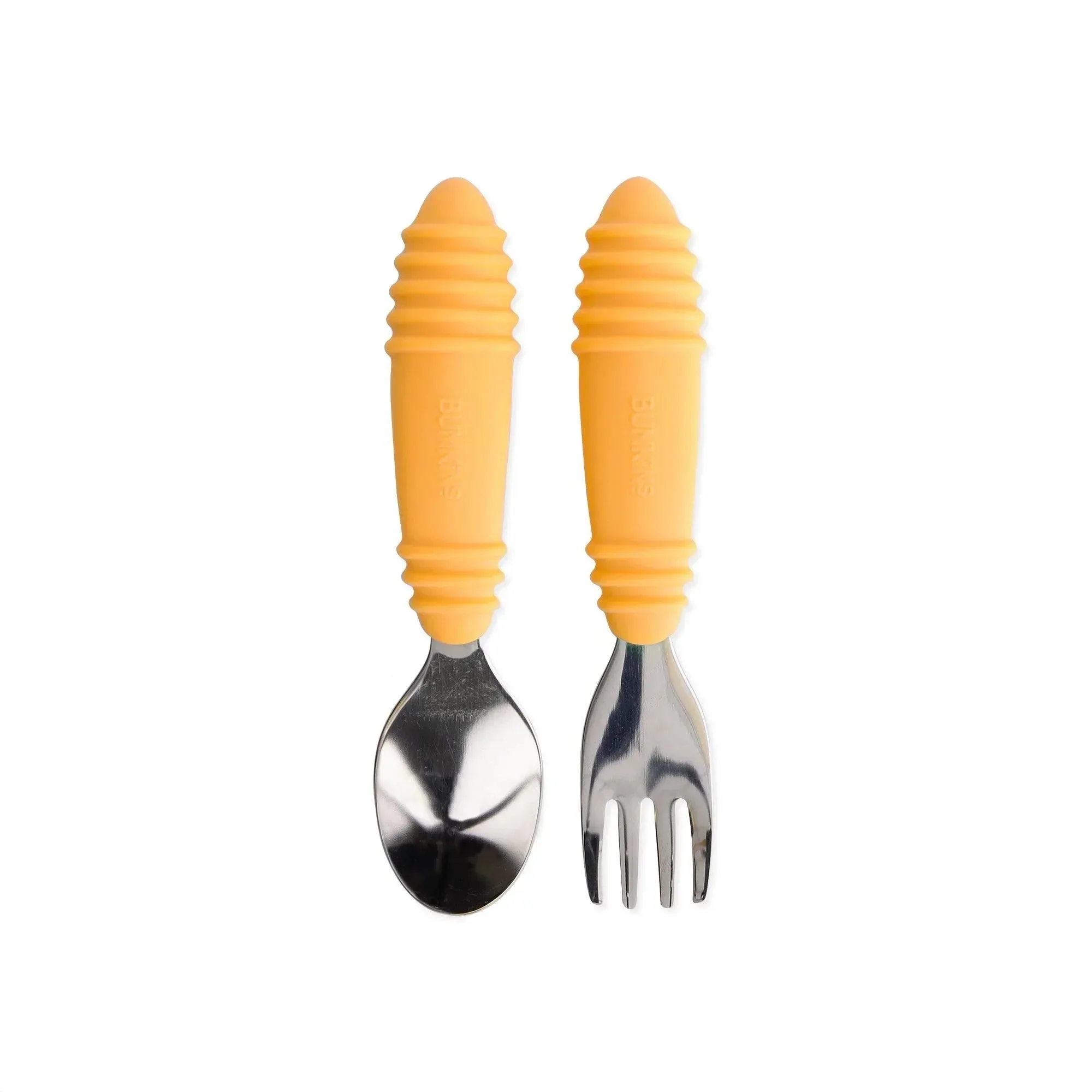 Jungle Animal Prints: Tangerine Spoon and Fork for Toddlers