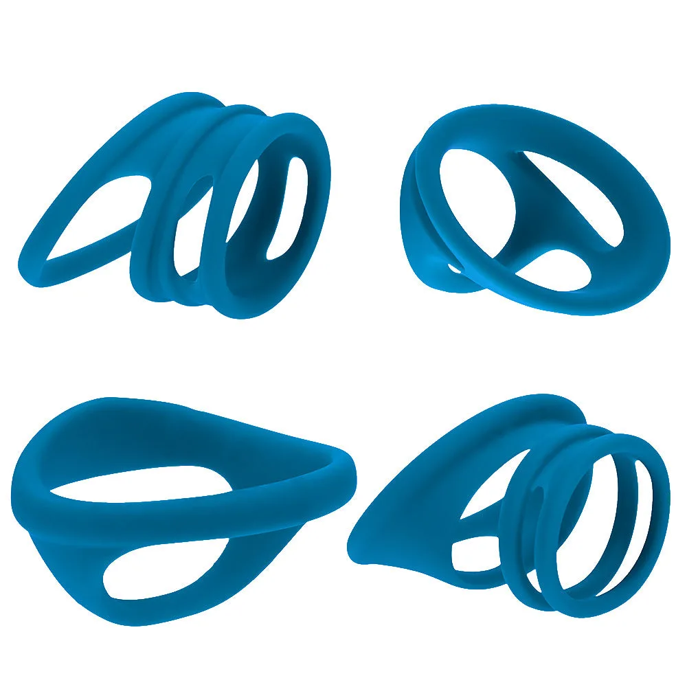 Levelz 4-Piece Silicone Cock & Ball Ring Set