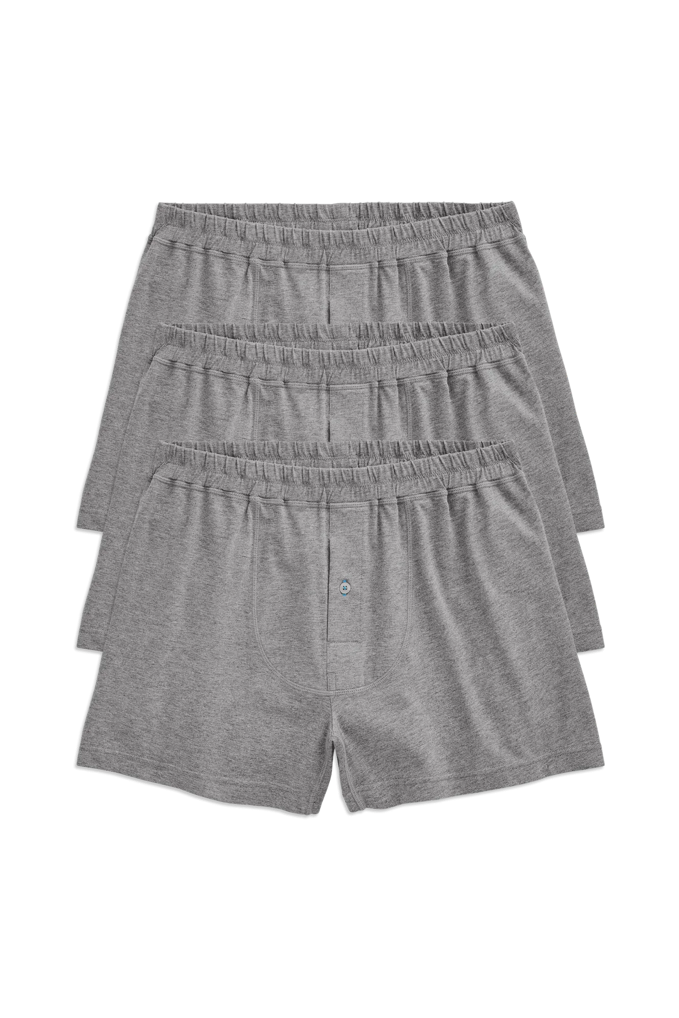 Confezione da 3 boxer in jersey 18 ore, grigio melange medio