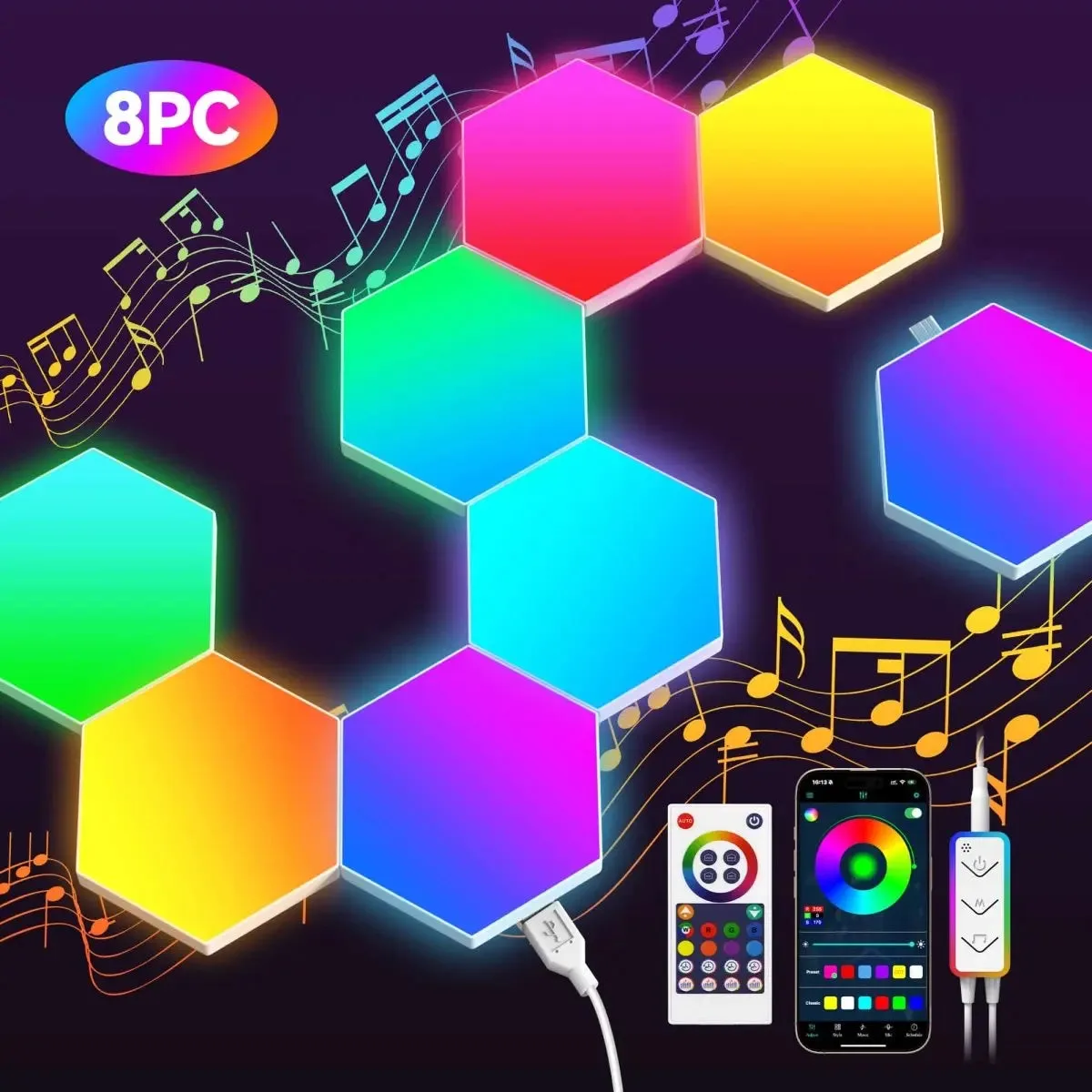 How to Sync Hexagon LED Lights to Music