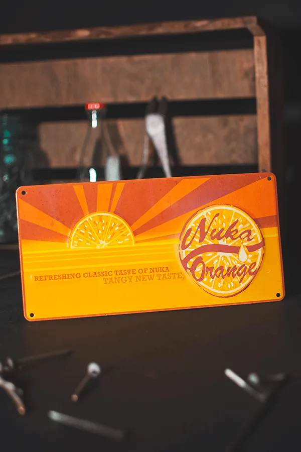 Fallout Nuka Orange Tin Sign
