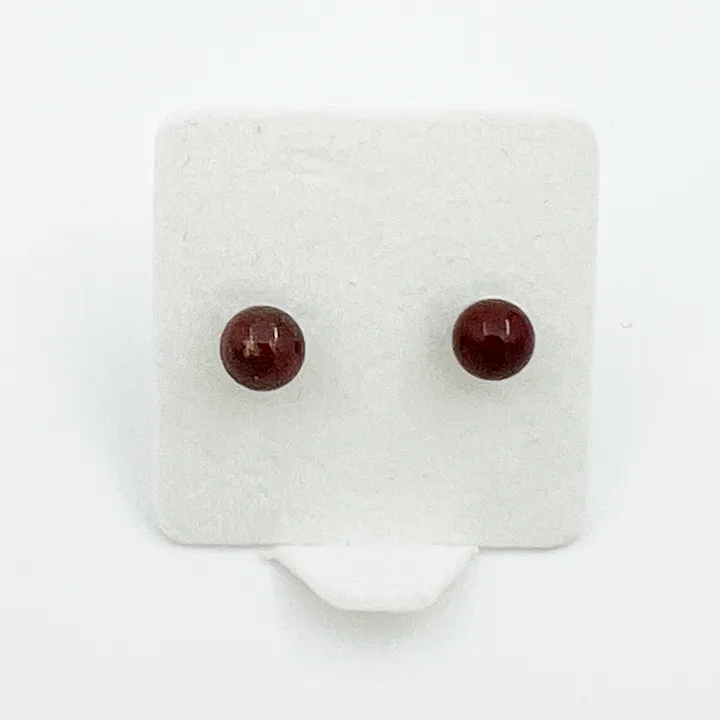 Red Jasper Earrings - Studs