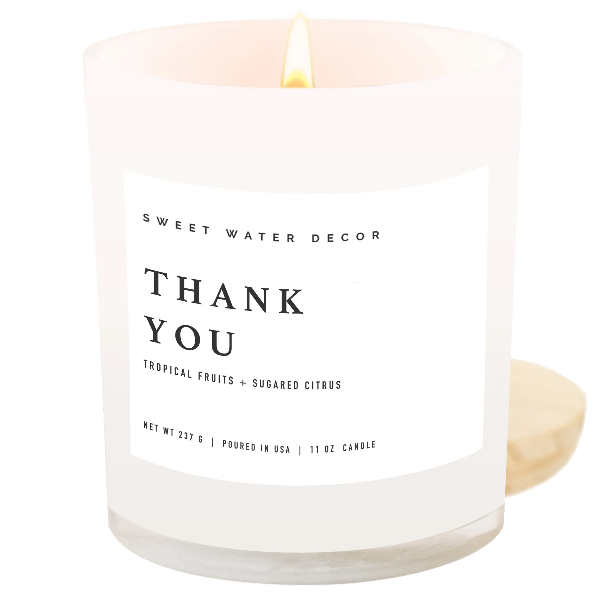Thank You! Soy Candle - White Jar - 11 oz (Island Air)