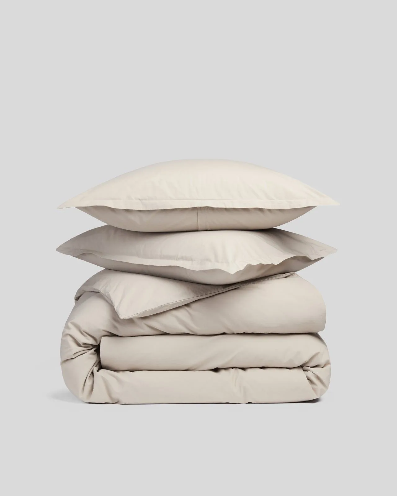 Brushed Cotton Duvet Cover Set - Bone K/CK