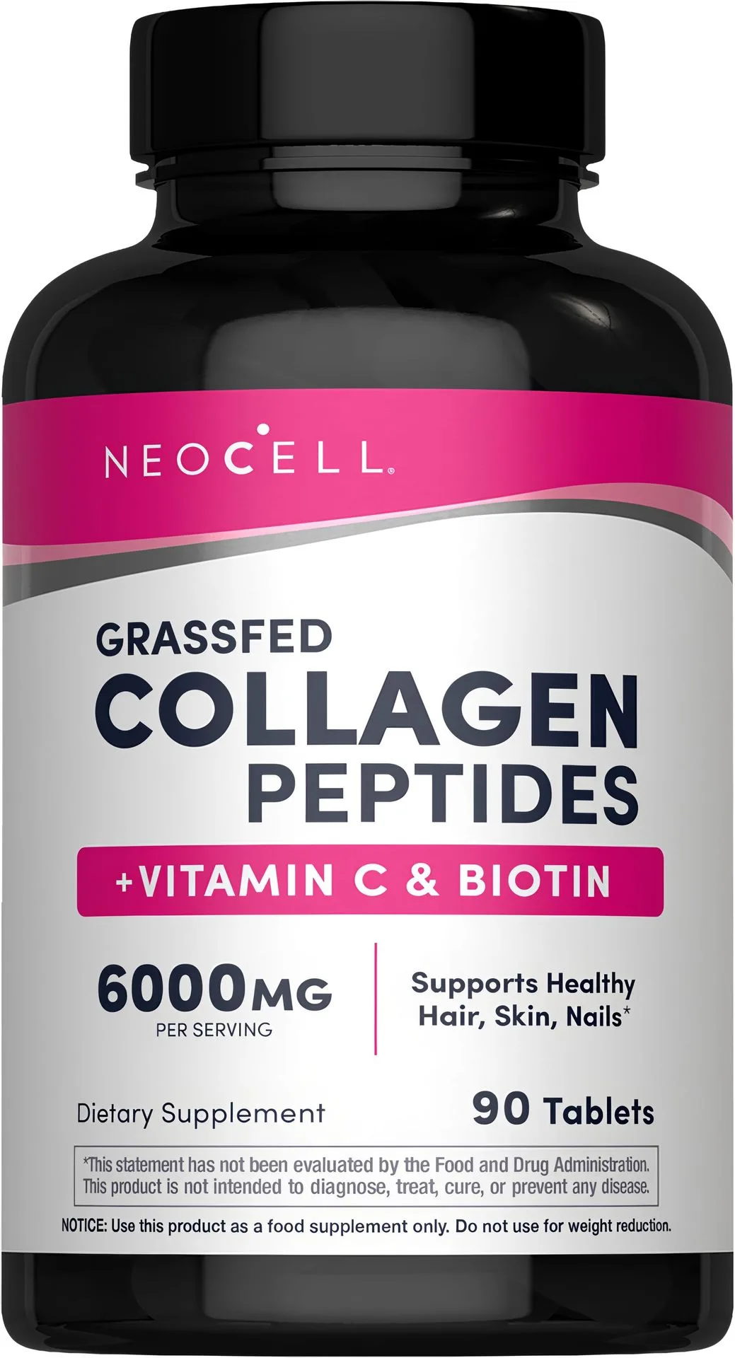 Grassfed kolagenové peptidy + C a biotin, 6000 mg, 90 tablet
