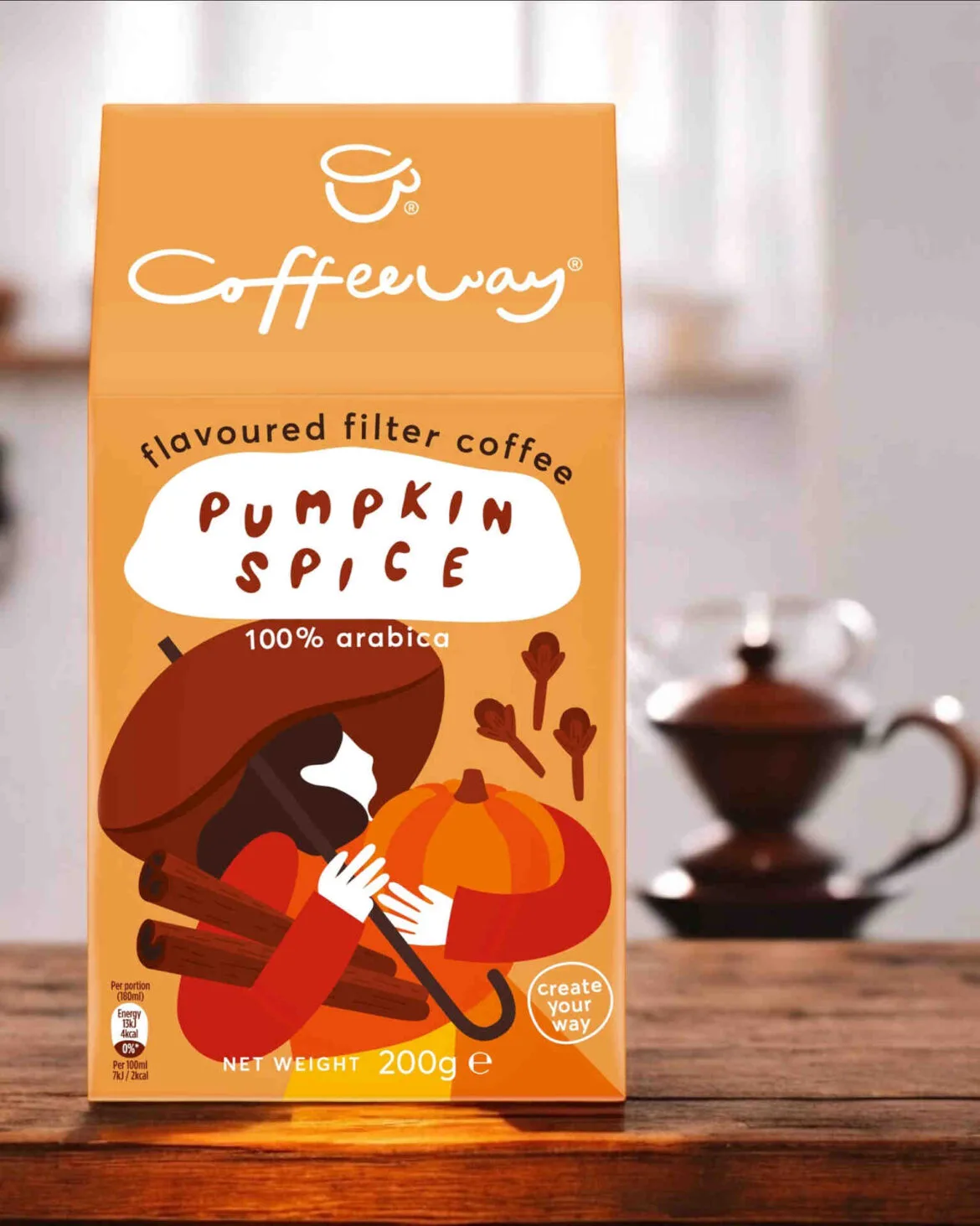 Pumpkin Spice gemalen koffie 200g
