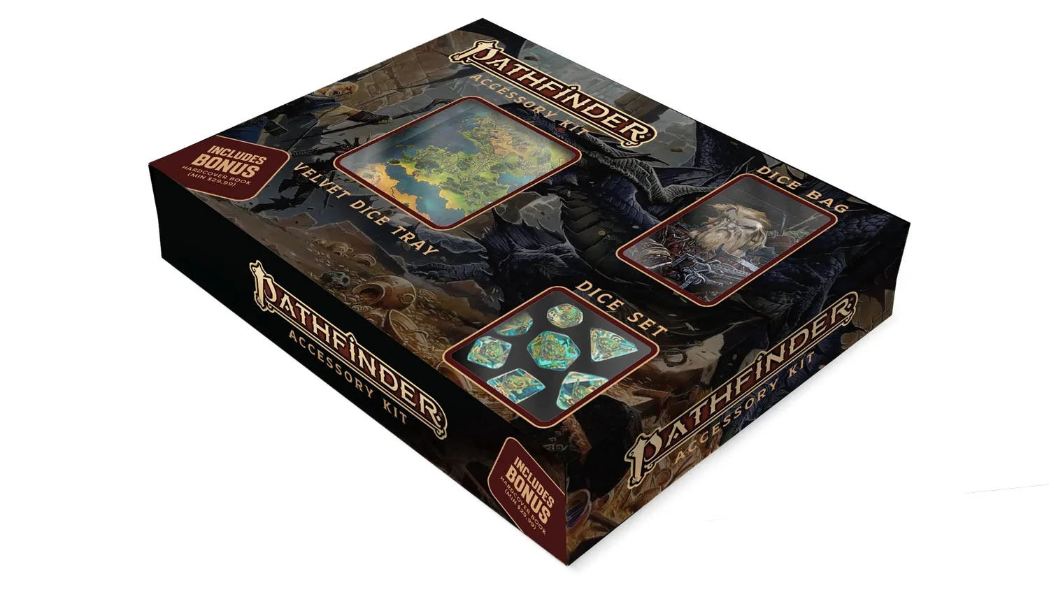 Paizo Pathfinder Bundle: Was steckt im Würfelset, Beutel und Tablett?