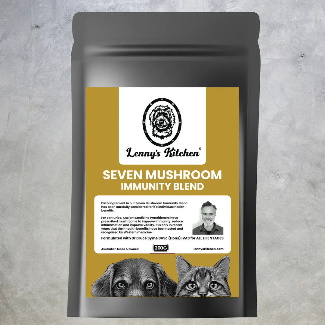 Lenny's Kitchen Seven Mushroom Immunity Blend untuk Anjing